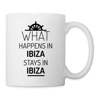 WHAT HAPPENS IN IBIZA STAYS IN IBIZA - Mug - white - Right