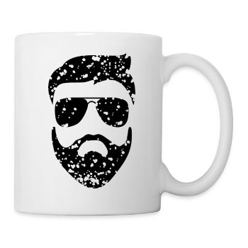 Mann mit Brille und Bart - Tasse - Weiß - Rechts