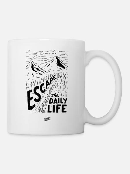 Échapper à la vie quotidienne - Mug blanc - blanc