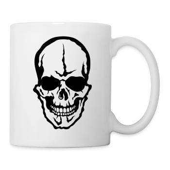 tete de mort skull crane - Mug blanc - blanc - Droite