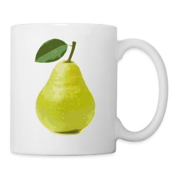 Birne, Pear - Tasse - Weiß - Rechts