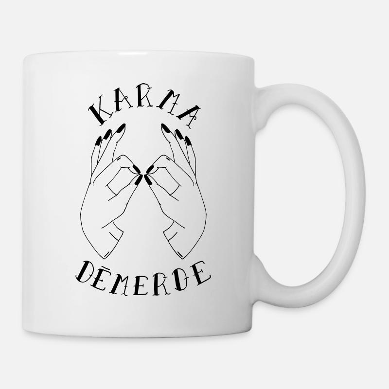 KARMA DEMERDE - Mug blanc - blanc
