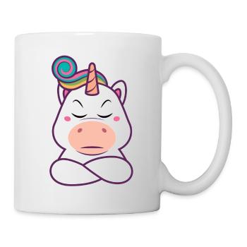 Bockiges Einhorn Geschenk - Tasse - Weiß - Rechts