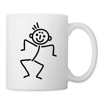Strichmännchen lässig - Tasse - Weiß - Rechts
