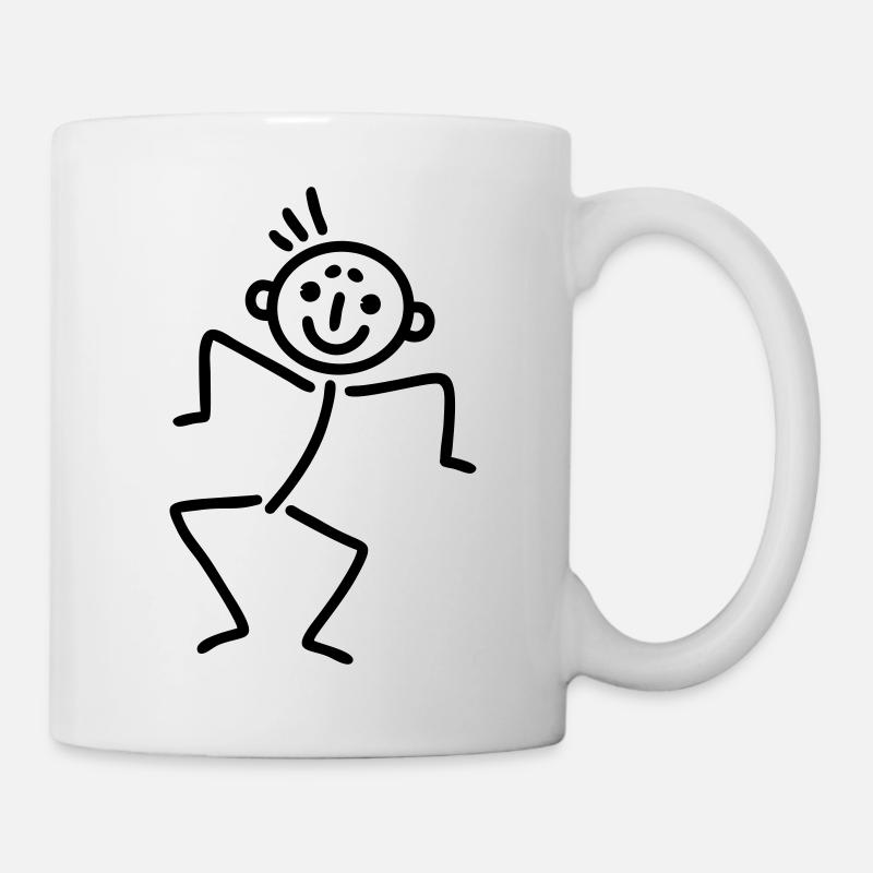 Strichmännchen lässig - Tasse - Weiß