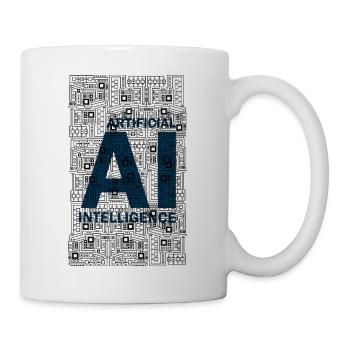 AI - Artificial intelligence - KI - Tasse - Weiß - Rechts