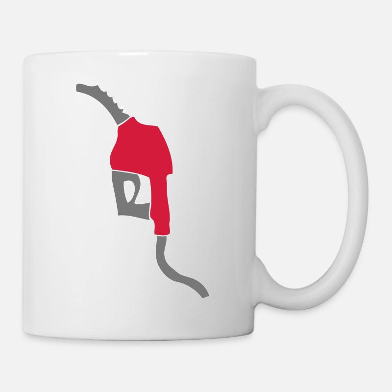 diesel zapfsaeule benzin - Tasse - Weiß