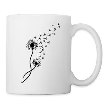 Dandelion blowball, flower, summer, garden, spring - Mug blanc - blanc - Droite