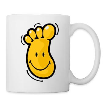 Smiley Foot - Mug blanc - blanc - Droite