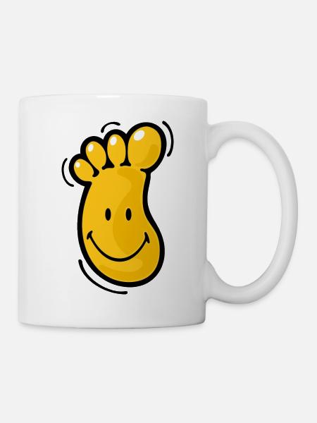 Smiley Foot - Tasse - Weiß