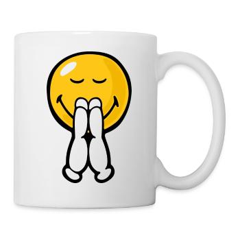 Smiley Pray - Tasse - Weiß - Rechts
