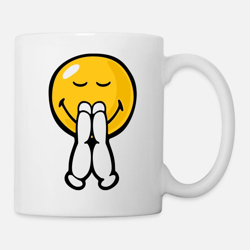 Smiley Pray - Tasse - Weiß
