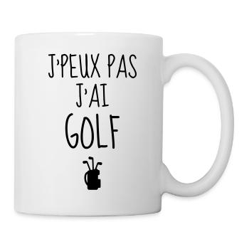 Golf - Sport - Golfer - Club - Green - Game - Play - Mug blanc - blanc - Droite
