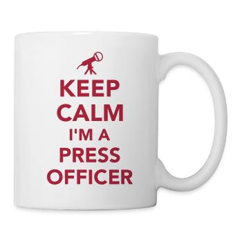 Press officer - Mug blanc - blanc - Droite