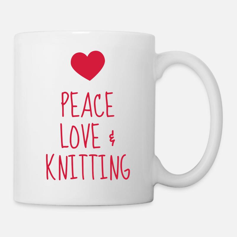 Stricken / stricker / Sticken / mode - Tasse - Weiß