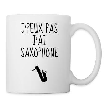 Saxophone Saxophoniste Musique Musicien Concert - Mug blanc - blanc - Droite