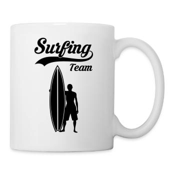 surfing team - Mug blanc - blanc - Droite