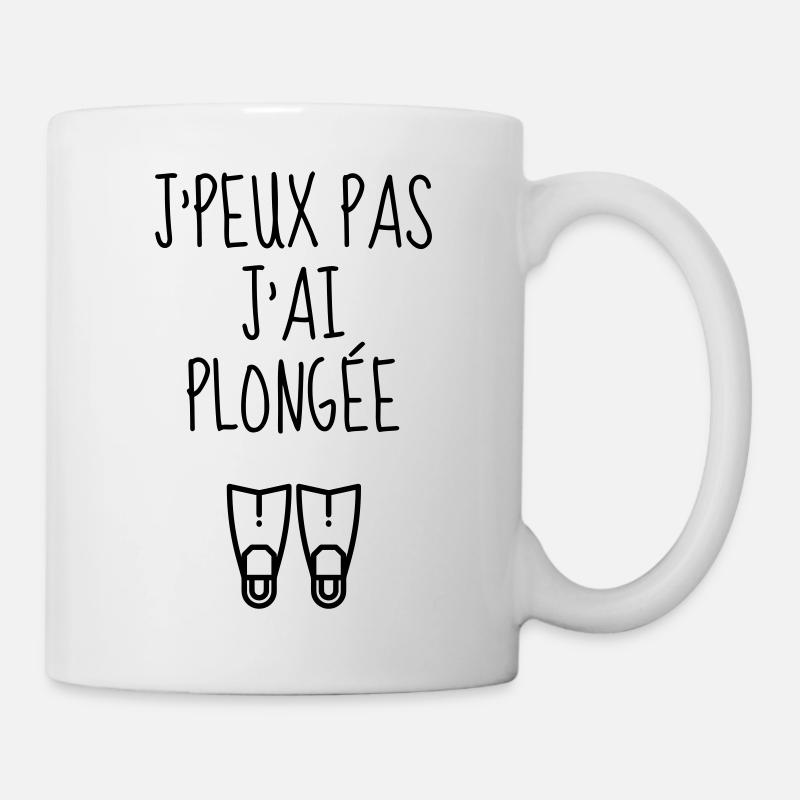 Plongée Sous-Marine / Plongeur / Diver / Natation - Mug blanc - blanc