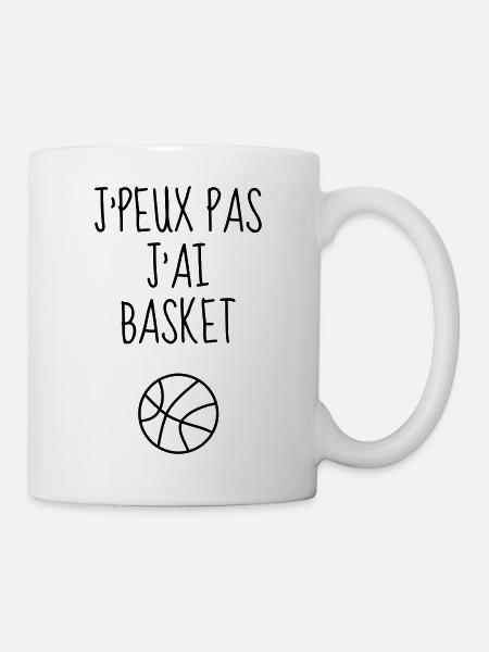 Basketball - Basket ball - Basket-ball - Baskette - Mug blanc - blanc