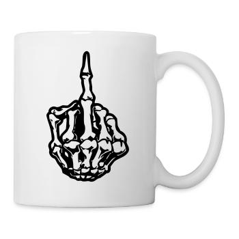 middlefinger_skull_01 - Tasse - Weiß - Rechts