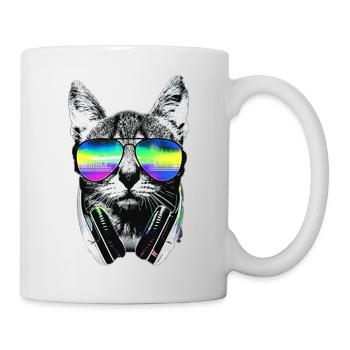 Coole Katze - Tasse - Weiß - Rechts
