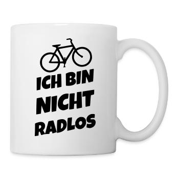 Ich bin nicht radlos - Tasse - Weiß - Rechts