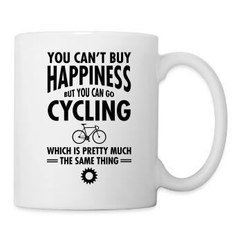 You Can't Buy Happiness - But You Can Go Cycling - Mug blanc - blanc - Droite