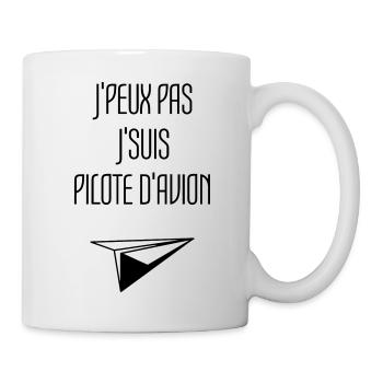 Pilote d'Avion - Humour - Drôle - Blague - Bureau - Mug blanc - blanc - Droite