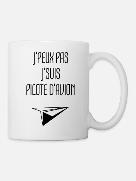 Pilote d'Avion - Humour - Drôle - Blague - Bureau - Mug blanc - blanc