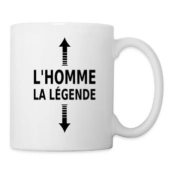 l'homme la légende - Mug blanc - blanc - Droite