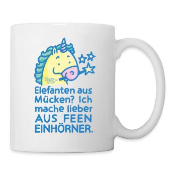 Ich mache aus Feen Einhörner - Tasse - Weiß - Rechts