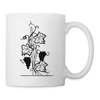 Wine vine night moon - Mug - white - Right