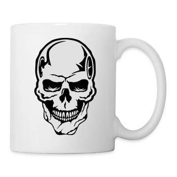 tete de mort halloween crane dessin 444076 - Mug blanc - blanc - Droite
