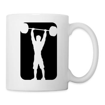 schwarz sport verein logo silhouette umriss schatt - Tasse - Weiß - Rechts