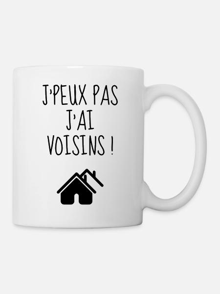 Nachbar / Nachbarschaft / Nachbarin / Haus - Tasse - Weiß