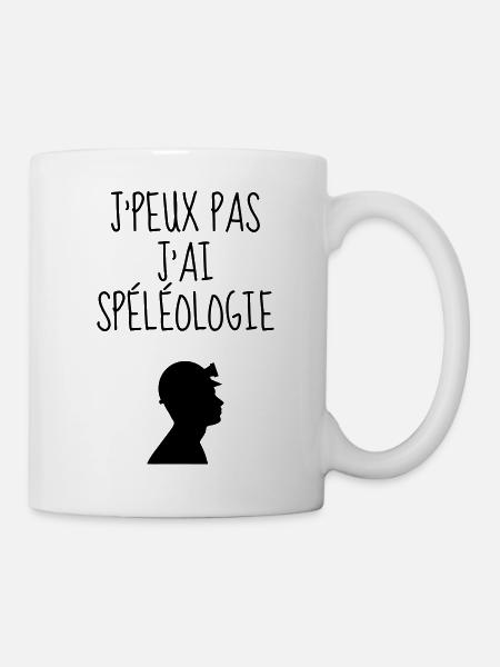 spéléologue / spéléologie / spéléo / alpiniste - Mug blanc - blanc