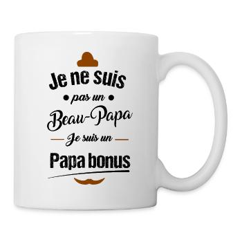beau papa t-shirt cadeau humour citations drôles - Mug blanc - blanc - Droite