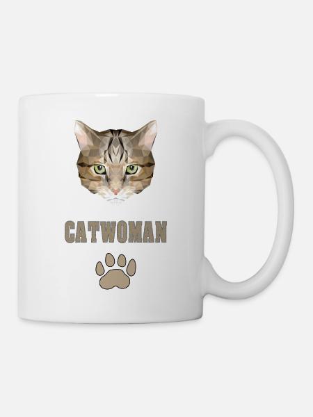 Catwoman amoureux des chats amoureux des chats pattes - Mug blanc - blanc