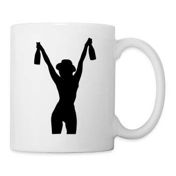 drinking party girl - Mug - white - Right