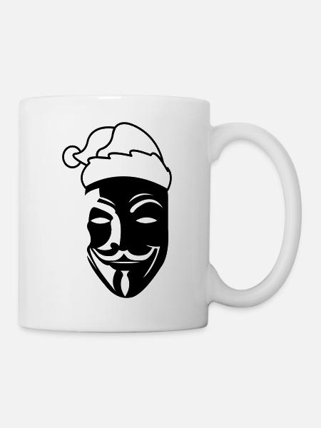 anonymous_weihnachtsmann_01 - Tasse - Weiß