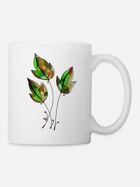 Bunte blätter - Tasse - Weiß