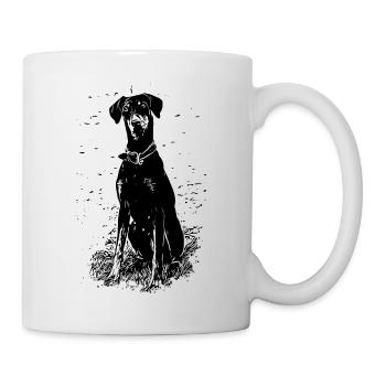Doberman dogs - Mug - white - Right