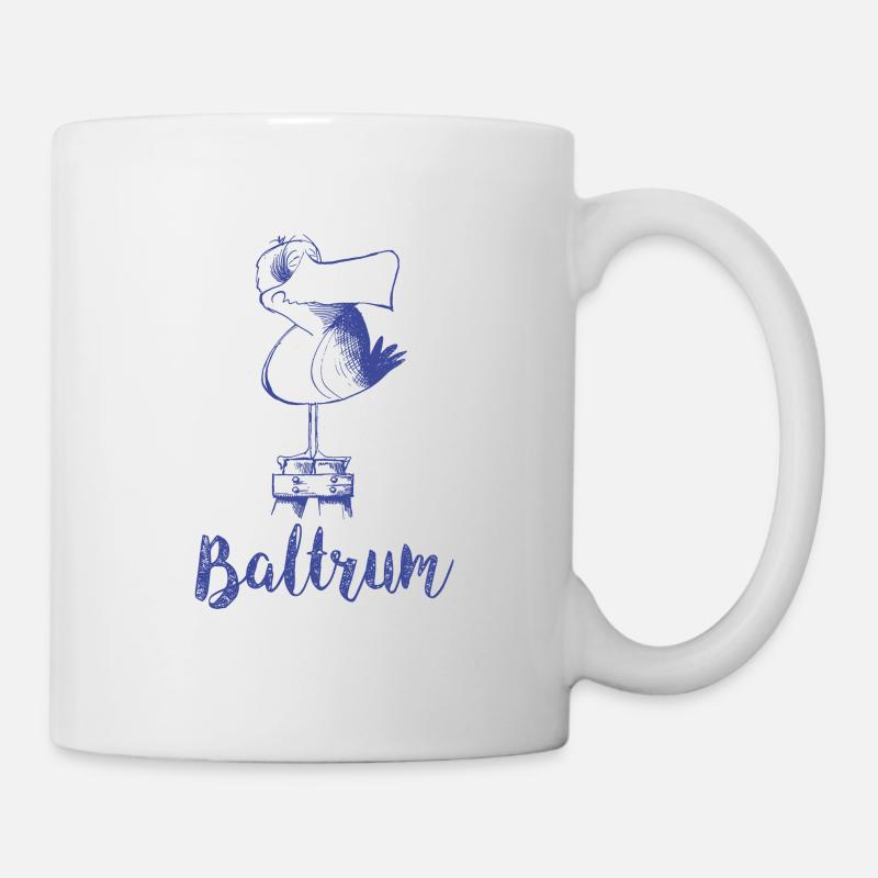 Baltrum Moewe - Tasse - Weiß