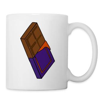 Tafel Schokolade Kostüm zu Fasching und Karneval - Tasse - Weiß - Rechts