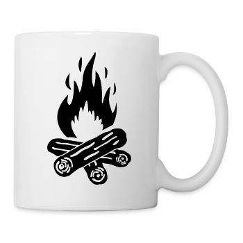 Camping bonfire - Mug - white - Right