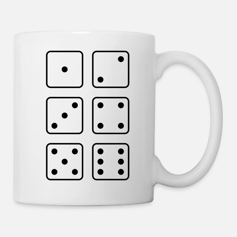 Würfel - Tasse - Weiß