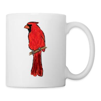 Red Cardinal / Northern Cardinal Design I - Mug - white - Right