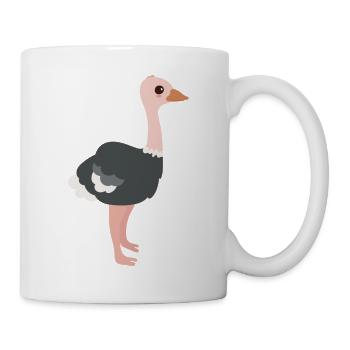 autruche - Mug blanc - blanc - Droite