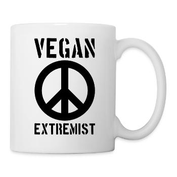 VEGAN EXTREMIST VEGANER - Mug blanc - blanc - Droite