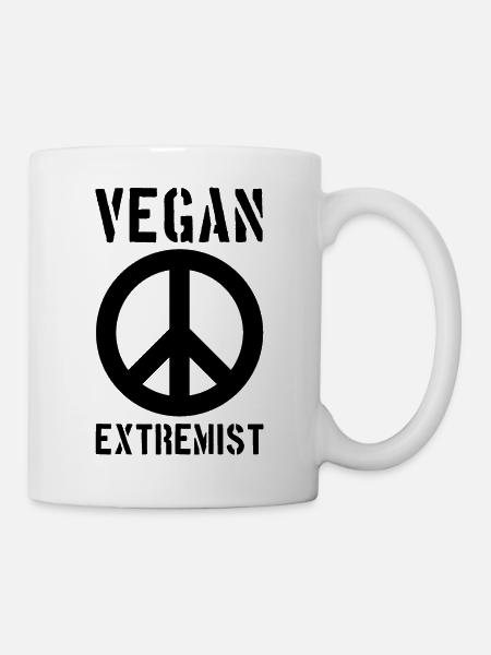 VEGAN EXTREMIST VEGANER - Tasse - Weiß